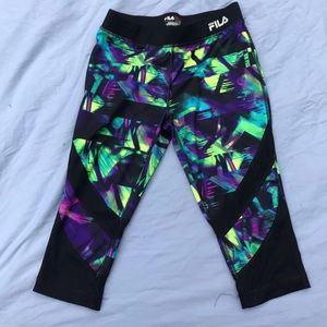Colorful Fila Cropped Leggings